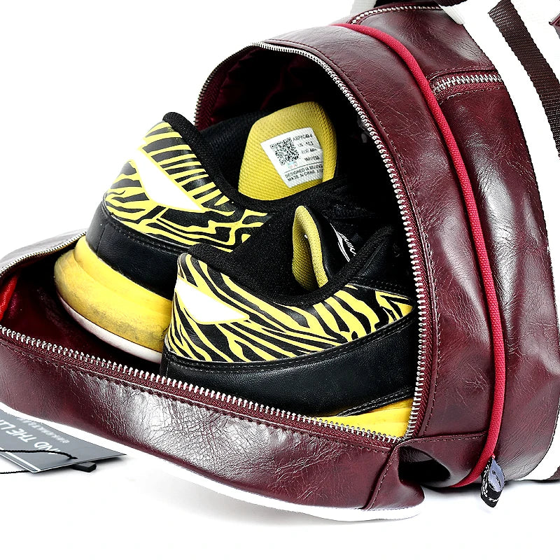 Unisex Vintage Faux Leather Sports Duffle & Gym Bag