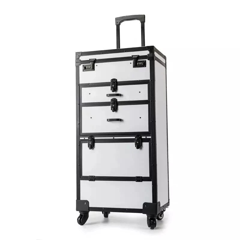 Professional Rolling Makeup Case – Extra Large Trolley Case with Combination Lock