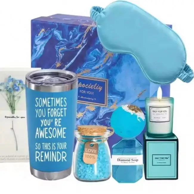 Luxury Women’s Self-Care Spa Gift Box Set | Insulated Tumbler & Pamper Kit