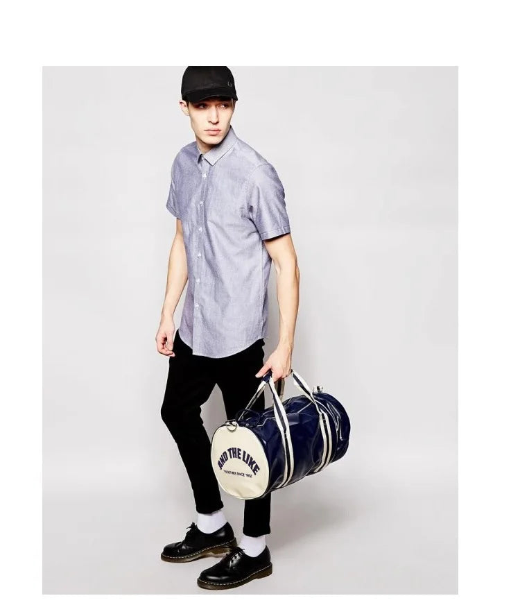 Unisex Vintage Faux Leather Sports Duffle & Gym Bag