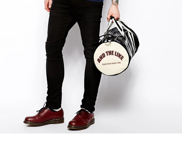 Unisex Vintage Faux Leather Sports Duffle & Gym Bag