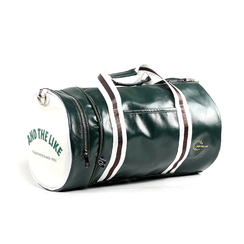 Unisex Vintage Faux Leather Sports Duffle & Gym Bag