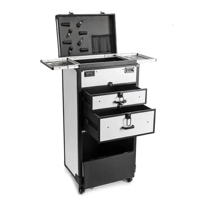 Professional Rolling Makeup Case – Extra Large Trolley Case with Combination Lock