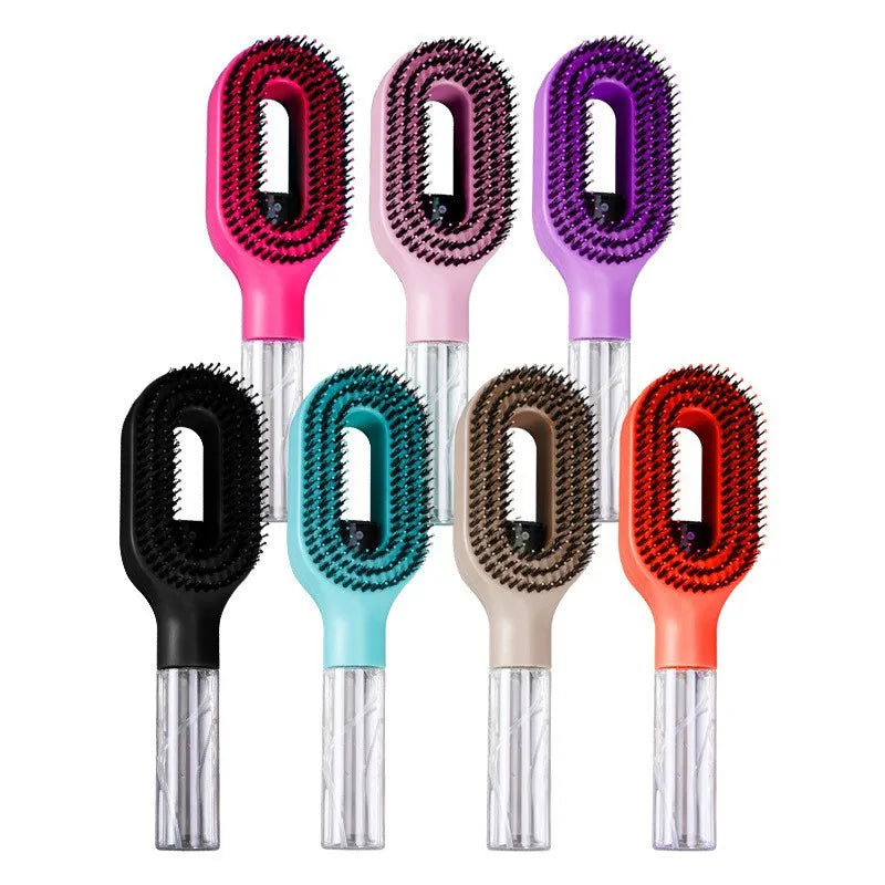 2-in-1 Spray Detangling Hair Brush with Mist Refill Chamber