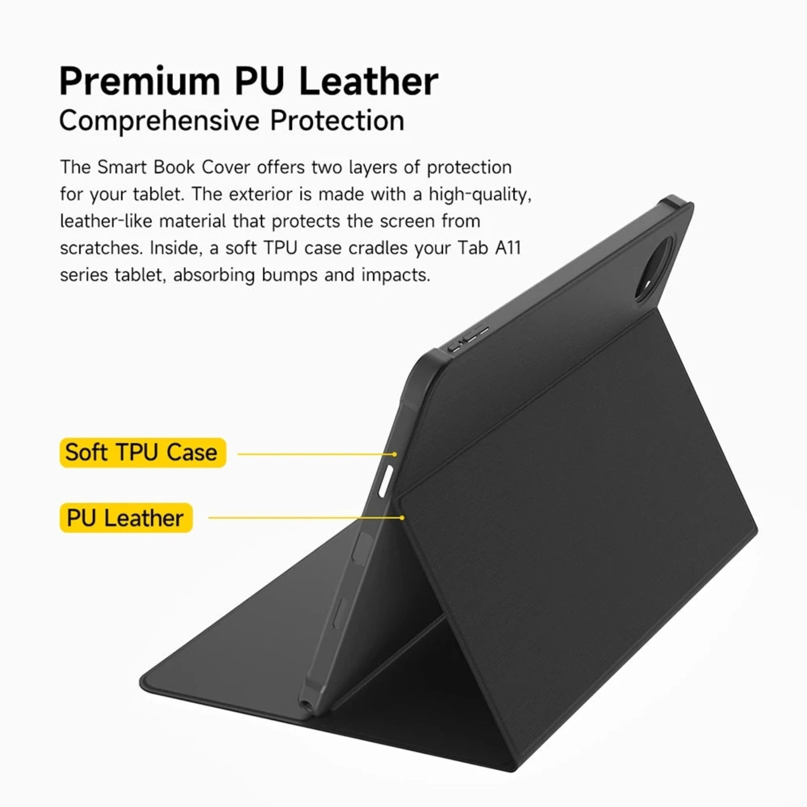 Ulefone Armor Pad Tab A11 Pro Smart Book Cover – PU Leather Folio Stand Case