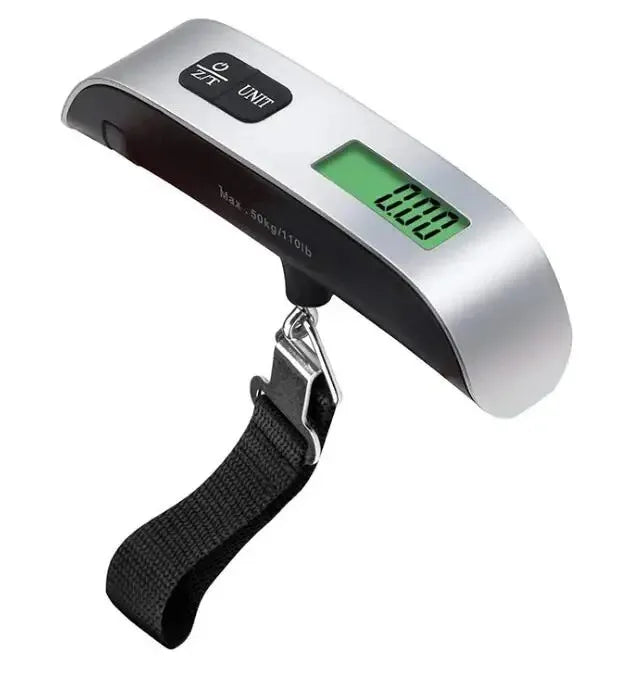Digital Portable Luggage Scale (50kg/110lb Capacity) – Handheld Baggage Scale with Backlit LCD Display