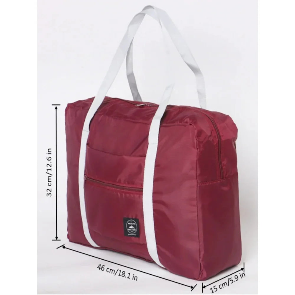 Large Foldable Travel Duffel Bag – Lightweight Carry-On Holdall with Trolley Sleeve