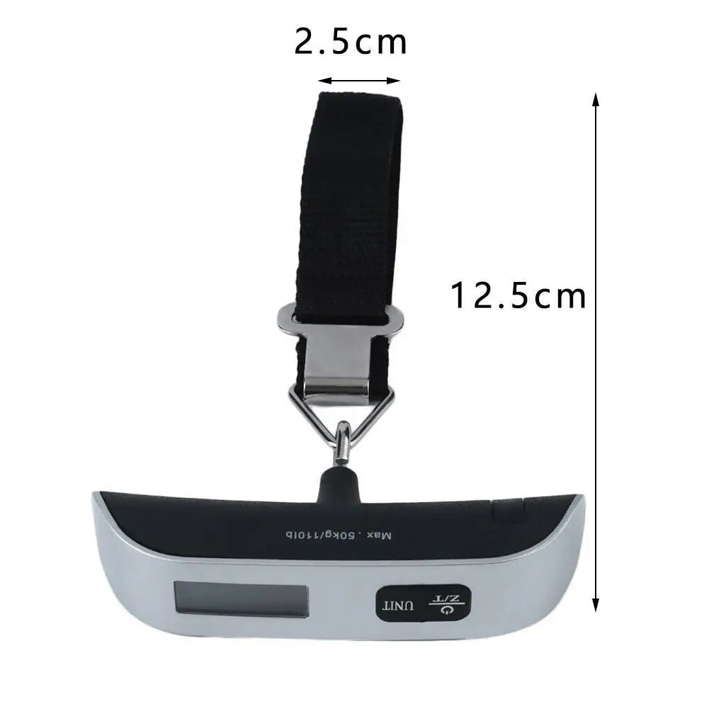 Digital Portable Luggage Scale (50kg/110lb Capacity) – Handheld Baggage Scale with Backlit LCD Display
