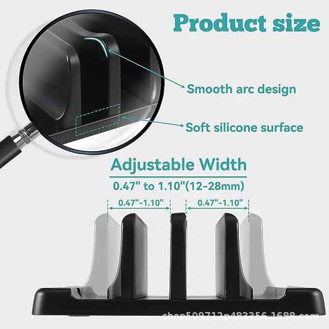 Vertical Laptop Stand & Desktop Space Saver Dock