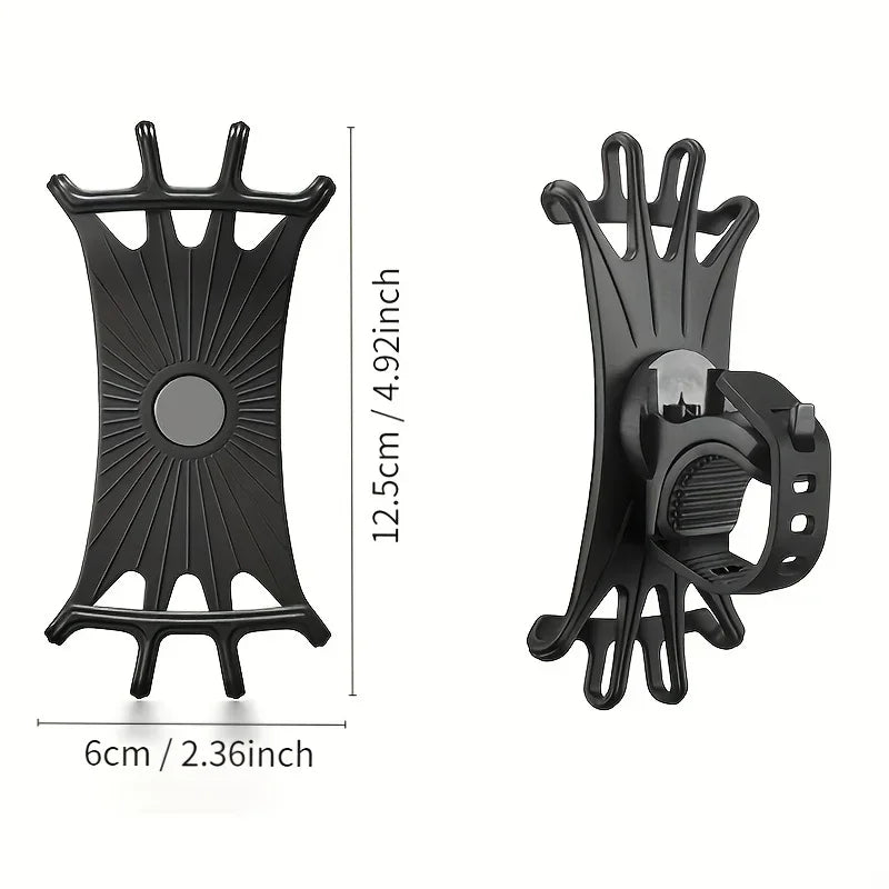 360° Rotatable Silicone Bicycle & Motorcycle Phone Mount Holder