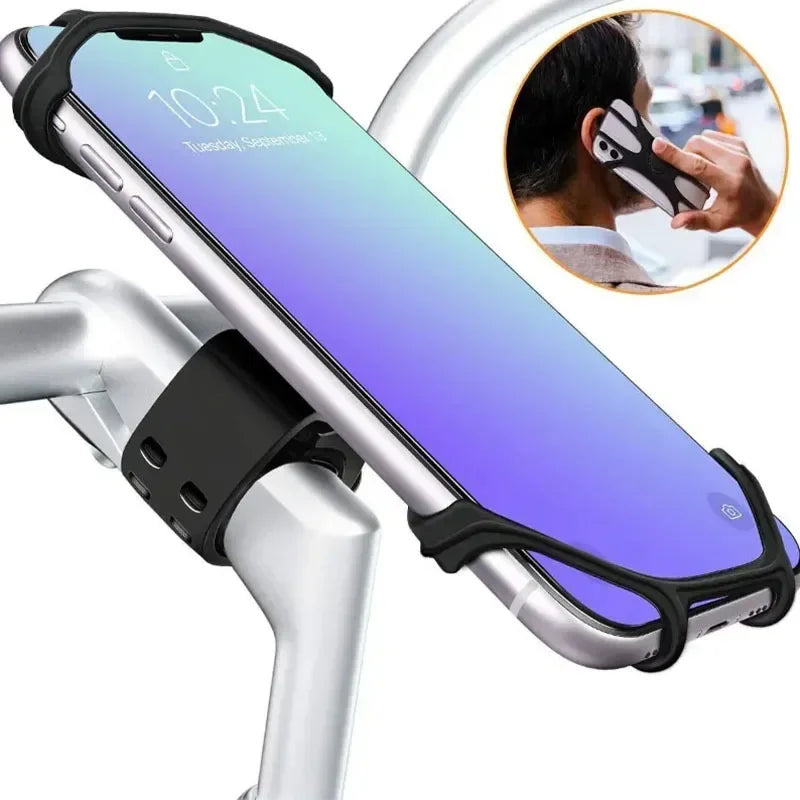 360° Rotatable Silicone Bicycle & Motorcycle Phone Mount Holder