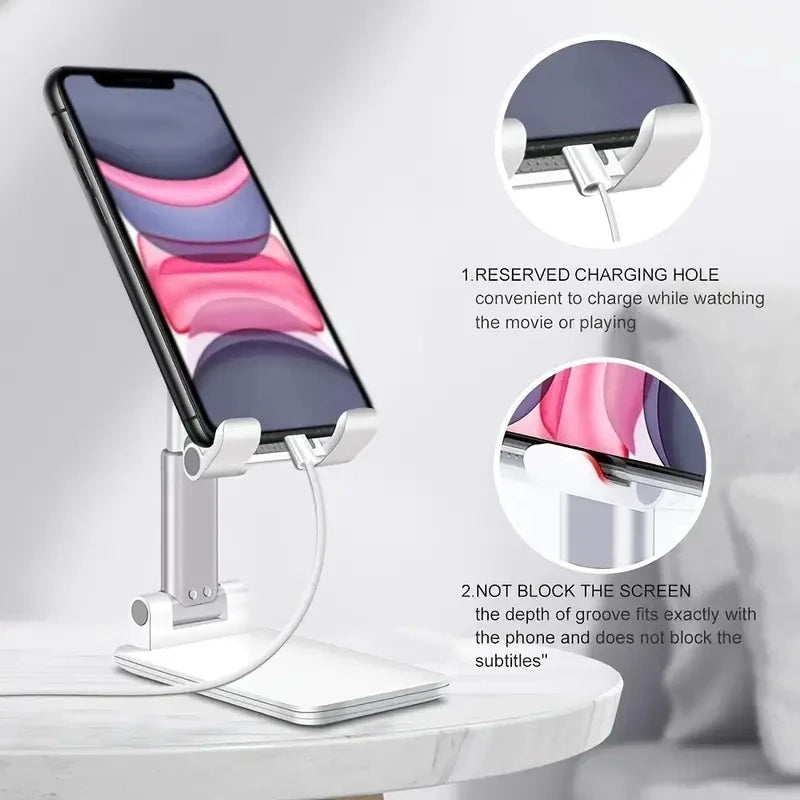 Foldable Desktop Phone & Tablet Stand (Adjustable Height)