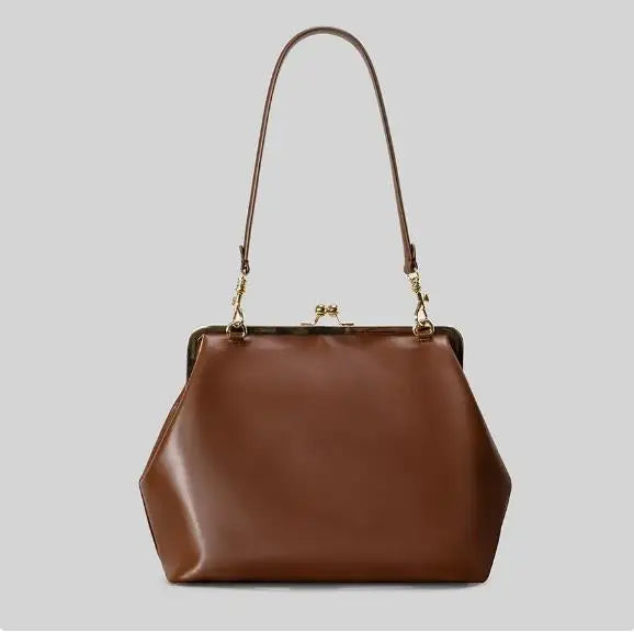 Woven Straw Oversized Frame Clutch – Elegant Vintage Kiss-Lock Shoulder Bag