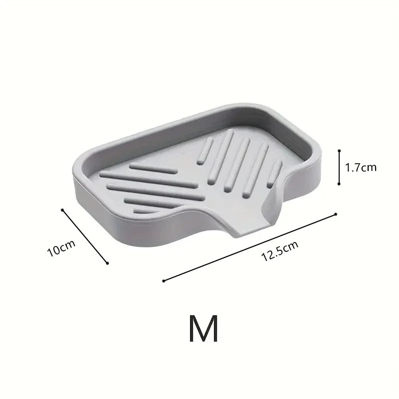 Silicone Kitchen Sink Splash Guard & Sponge Holder Tray